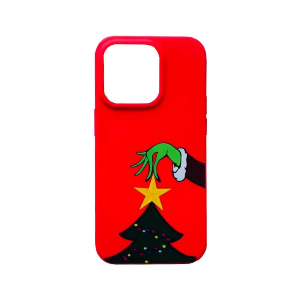 Case para iPhone 14 Pro de Silicona Árbol Navidad